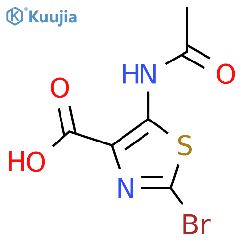 2-Bromo-5-acetamido-1,3-thiazole-4-carboxylic acid structure
