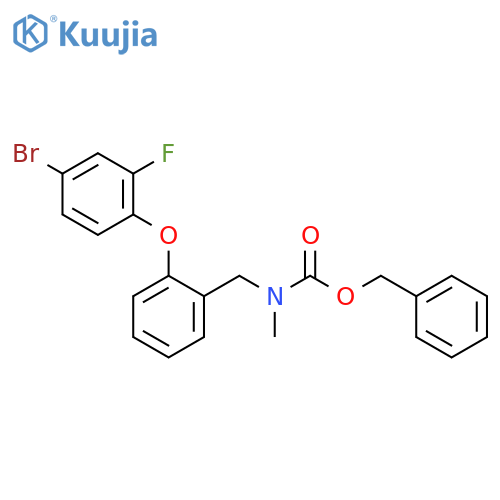 benzyl N-{2-(4-bromo-2-fluorophenoxy)phenylmethyl}-N-methylcarbamate structure