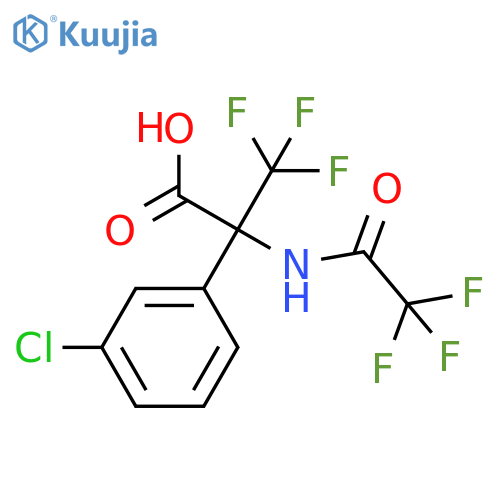 2-(3-Chlorophenyl)-3,3,3-trifluoro-2-(2,2,2-trifluoroacetamido)propanoic acid structure
