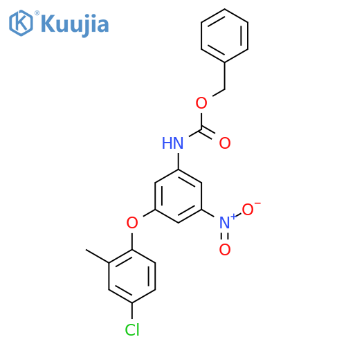 benzyl N-3-(4-chloro-2-methylphenoxy)-5-nitrophenylcarbamate structure