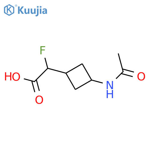 2-(3-Acetamidocyclobutyl)-2-fluoroacetic acid structure