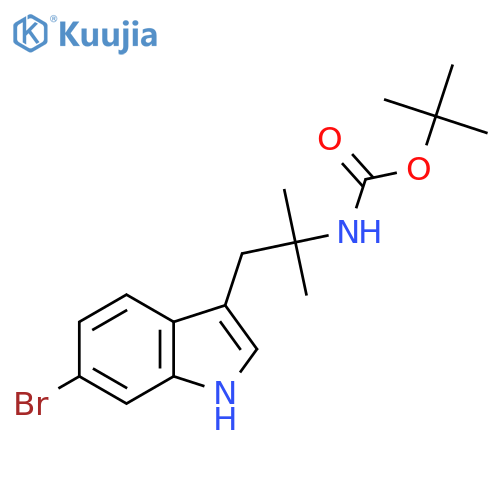 tert-butyl N-1-(6-bromo-1H-indol-3-yl)-2-methylpropan-2-ylcarbamate structure