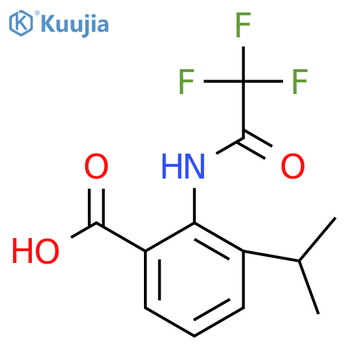 3-(Propan-2-yl)-2-(2,2,2-trifluoroacetamido)benzoic acid structure