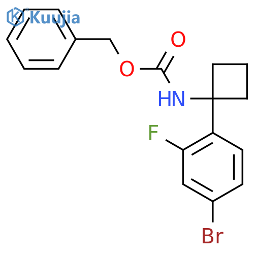 benzyl N-1-(4-bromo-2-fluorophenyl)cyclobutylcarbamate structure