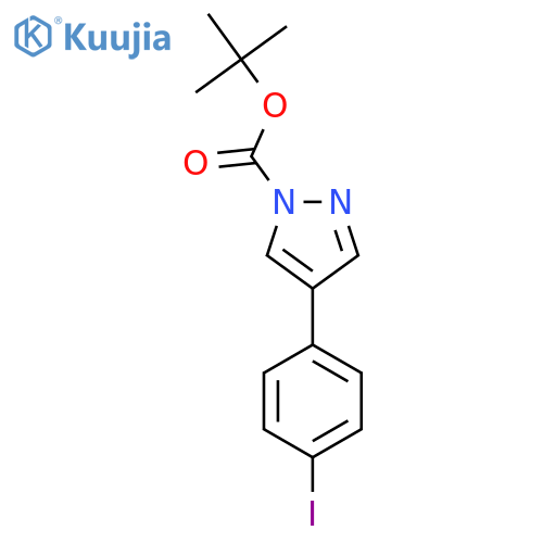 tert-butyl 4-(4-iodophenyl)-1H-pyrazole-1-carboxylate structure