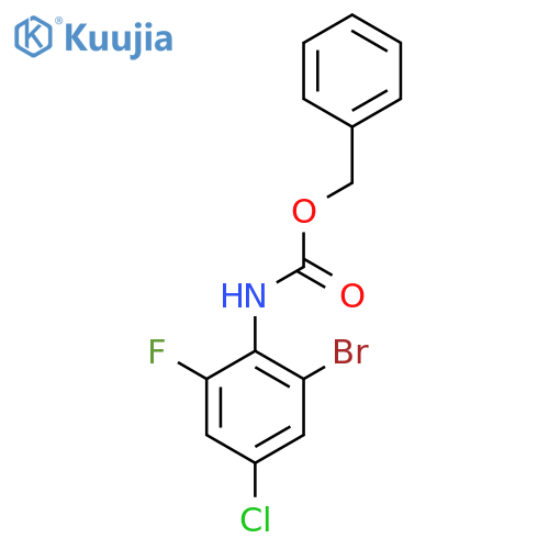 benzyl N-(2-bromo-4-chloro-6-fluorophenyl)carbamate structure