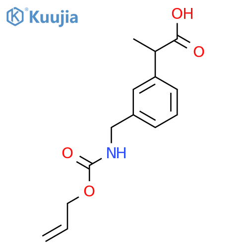 2-3-({(prop-2-en-1-yloxy)carbonylamino}methyl)phenylpropanoic acid structure