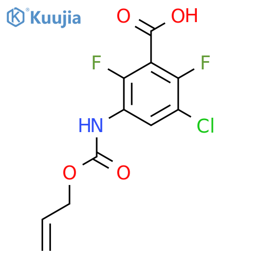 3-chloro-2,6-difluoro-5-{(prop-2-en-1-yloxy)carbonylamino}benzoic acid structure