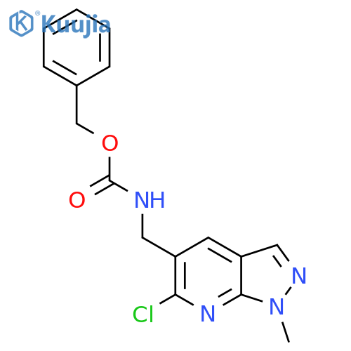 benzyl N-({6-chloro-1-methyl-1H-pyrazolo3,4-bpyridin-5-yl}methyl)carbamate structure