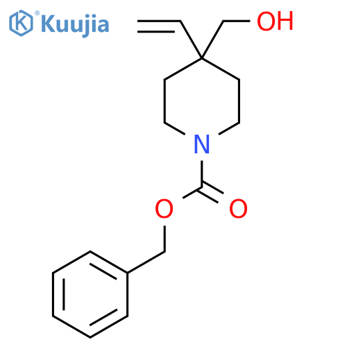 Benzyl 4-ethenyl-4-(hydroxymethyl)piperidine-1-carboxylate structure