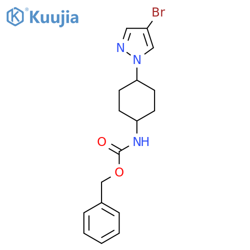 benzyl N-[(1s,4s)-4-(4-bromo-1H-pyrazol-1-yl)cyclohexyl]carbamate structure
