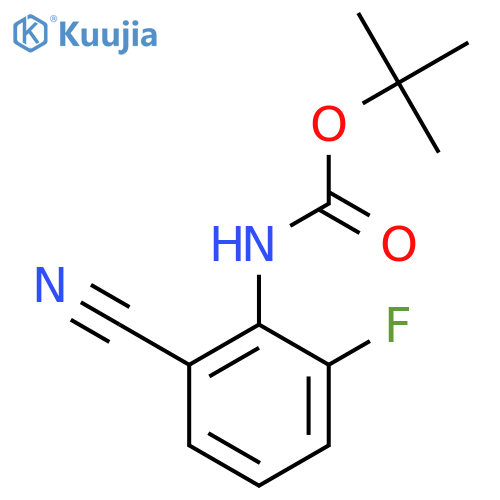tert-butyl N-(2-cyano-6-fluorophenyl)carbamate structure