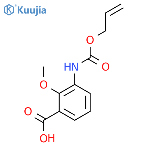 2-methoxy-3-{(prop-2-en-1-yloxy)carbonylamino}benzoic acid structure