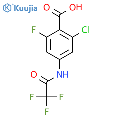 2-Chloro-6-fluoro-4-(2,2,2-trifluoroacetamido)benzoic acid structure