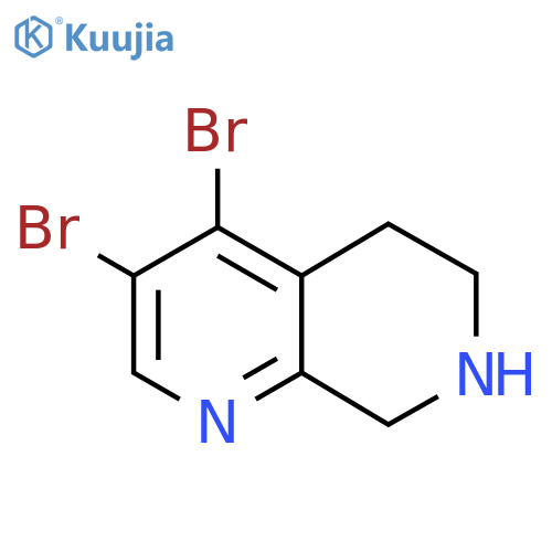 3,4-Dibromo-5,6,7,8-tetrahydro-1,7-naphthyridine structure