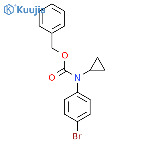 benzyl N-(4-bromophenyl)-N-cyclopropylcarbamate structure