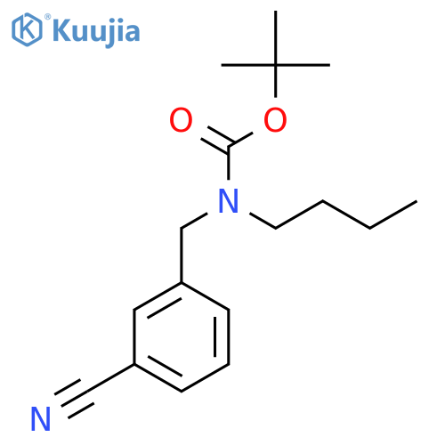 tert-butyl N-butyl-N-(3-cyanophenyl)methylcarbamate structure