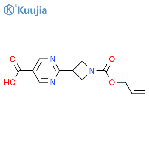 2-{1-(prop-2-en-1-yloxy)carbonylazetidin-3-yl}pyrimidine-5-carboxylic acid structure