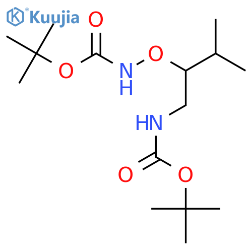 tert-butyl N-(1-{(tert-butoxy)carbonylamino}-3-methylbutan-2-yl)oxycarbamate structure