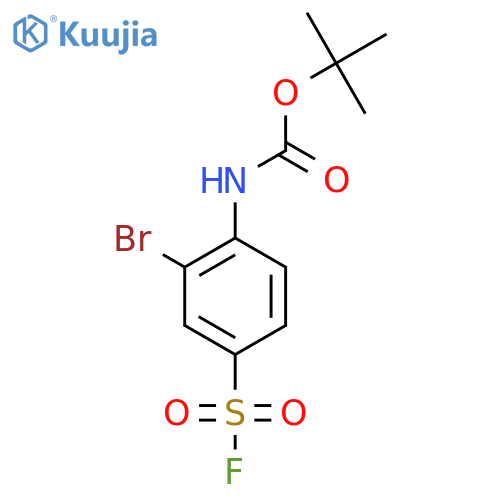 tert-butyl N-2-bromo-4-(fluorosulfonyl)phenylcarbamate structure