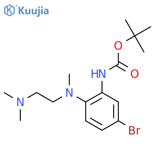 tert-butyl N-(5-bromo-2-{[2-(dimethylamino)ethyl](methyl)amino}phenyl)carbamate structure