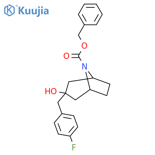 benzyl 3-(4-fluorophenyl)methyl-3-hydroxy-8-azabicyclo3.2.1octane-8-carboxylate structure