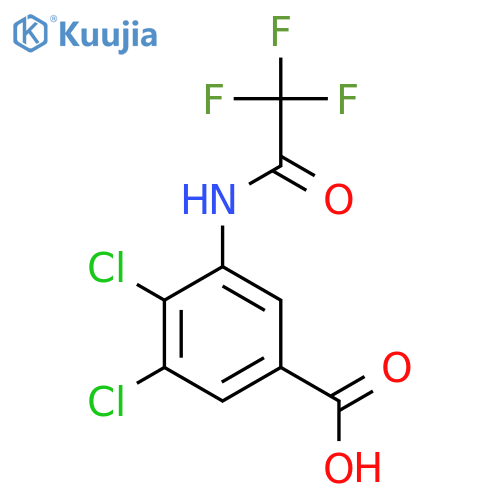 3,4-Dichloro-5-(2,2,2-trifluoroacetamido)benzoic acid structure