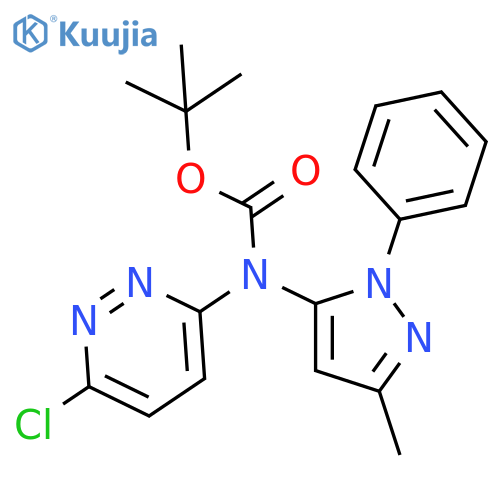 tert-butyl N-(6-chloropyridazin-3-yl)-N-(3-methyl-1-phenyl-1H-pyrazol-5-yl)carbamate structure