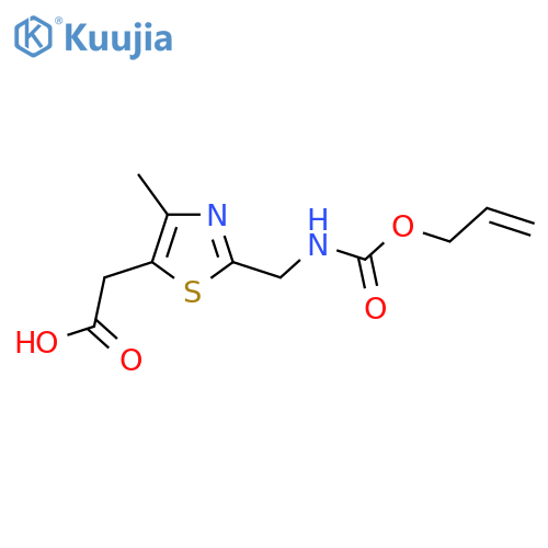 2-4-methyl-2-({(prop-2-en-1-yloxy)carbonylamino}methyl)-1,3-thiazol-5-ylacetic acid structure