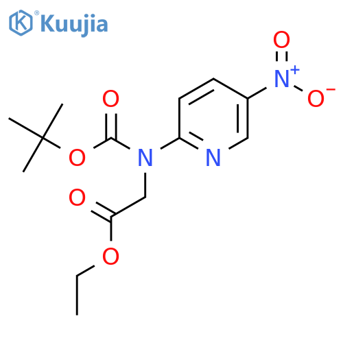 ethyl 2-{(tert-butoxy)carbonyl(5-nitropyridin-2-yl)amino}acetate structure