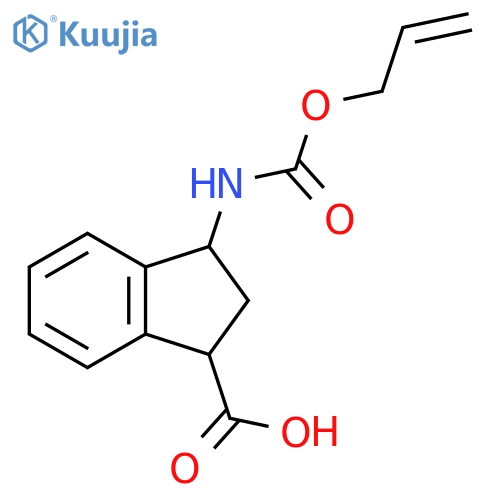 3-{(prop-2-en-1-yloxy)carbonylamino}-2,3-dihydro-1H-indene-1-carboxylic acid structure