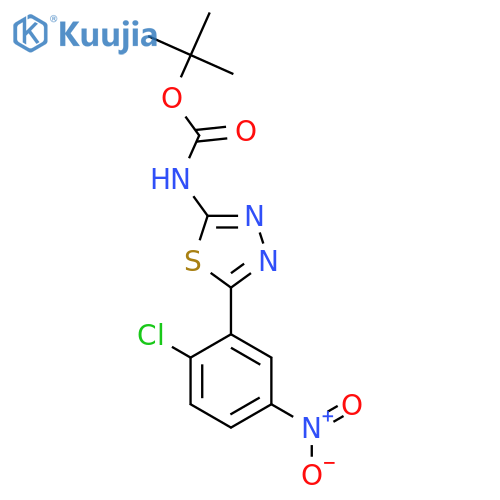tert-butyl N-5-(2-chloro-5-nitrophenyl)-1,3,4-thiadiazol-2-ylcarbamate structure