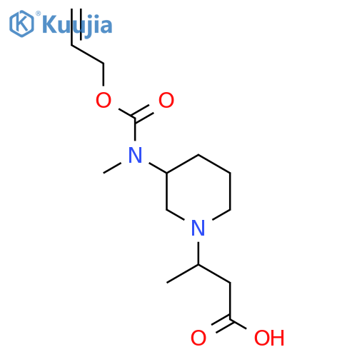 3-(3-{methyl(prop-2-en-1-yloxy)carbonylamino}piperidin-1-yl)butanoic acid structure