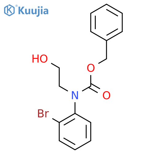 benzyl N-(2-bromophenyl)-N-(2-hydroxyethyl)carbamate structure