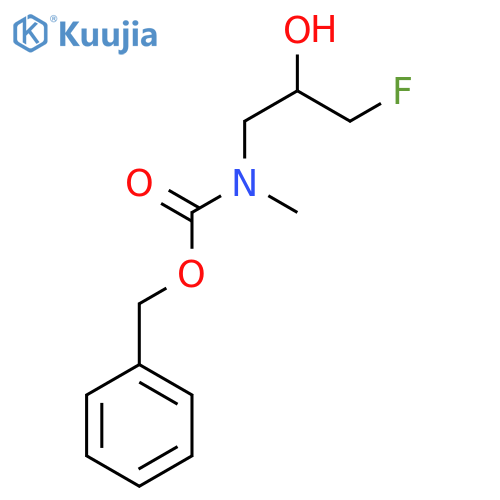 benzyl N-(3-fluoro-2-hydroxypropyl)-N-methylcarbamate structure