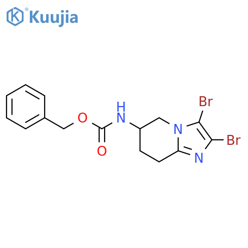 benzyl N-{2,3-dibromo-5H,6H,7H,8H-imidazo1,2-apyridin-6-yl}carbamate structure