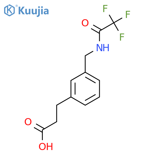 3-{3-[(2,2,2-Trifluoroacetamido)methyl]phenyl}propanoic acid structure