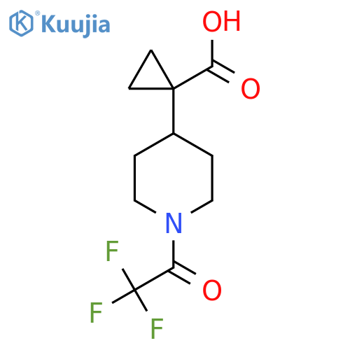 1-1-(2,2,2-trifluoroacetyl)piperidin-4-ylcyclopropane-1-carboxylic acid structure
