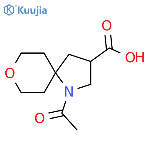 1-Acetyl-8-oxa-1-azaspiro[4.5]decane-3-carboxylic acid structure