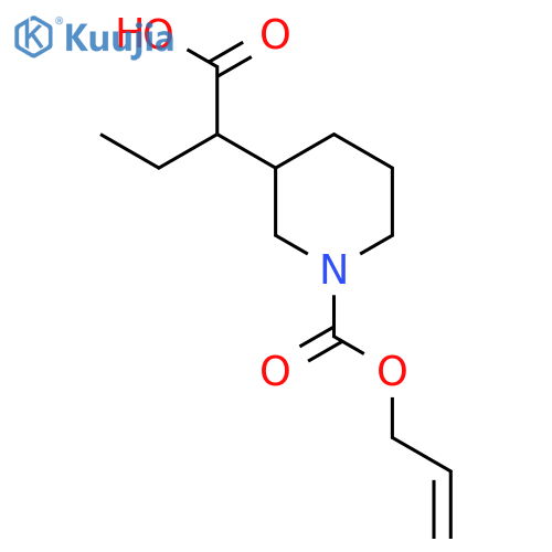 2-{1-(prop-2-en-1-yloxy)carbonylpiperidin-3-yl}butanoic acid structure