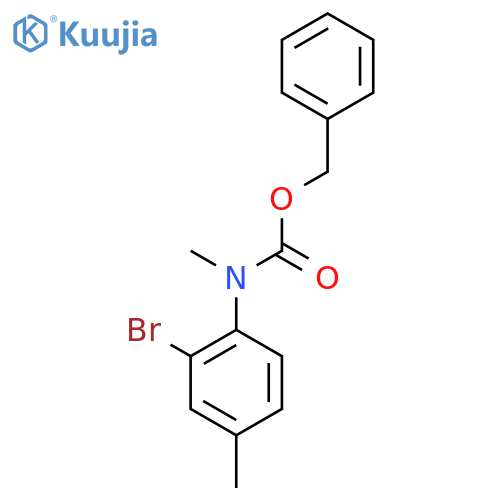 benzyl N-(2-bromo-4-methylphenyl)-N-methylcarbamate structure