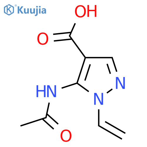 5-acetamido-1-ethenyl-1H-pyrazole-4-carboxylic acid structure
