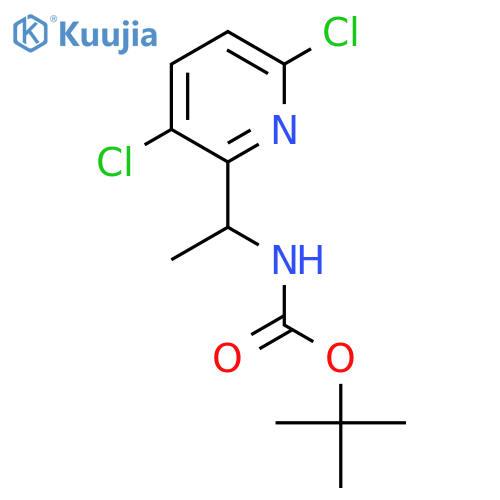 tert-butyl N-1-(3,6-dichloropyridin-2-yl)ethylcarbamate structure