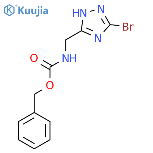 benzyl N-(3-bromo-1H-1,2,4-triazol-5-yl)methylcarbamate structure