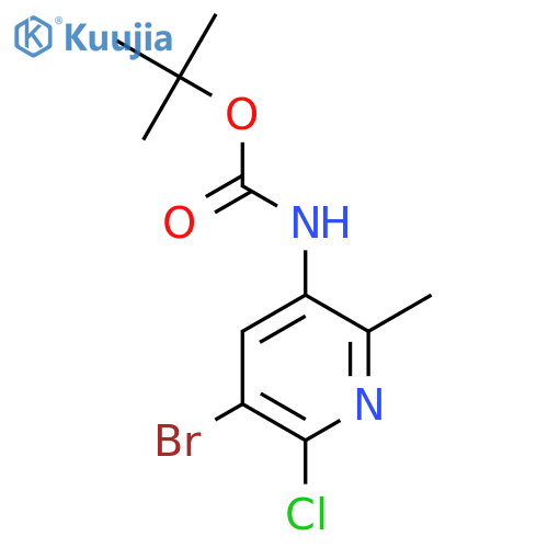 tert-butyl N-(5-bromo-6-chloro-2-methylpyridin-3-yl)carbamate structure