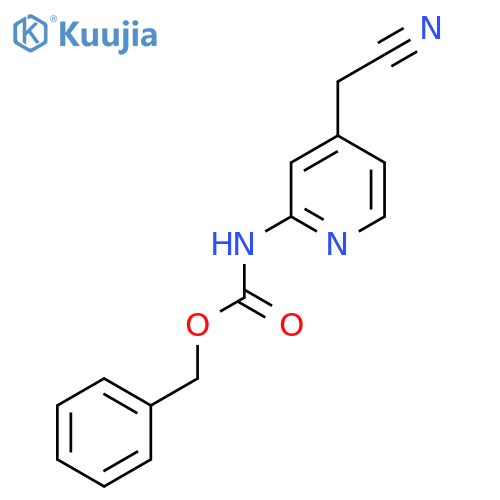 benzyl N-4-(cyanomethyl)pyridin-2-ylcarbamate structure
