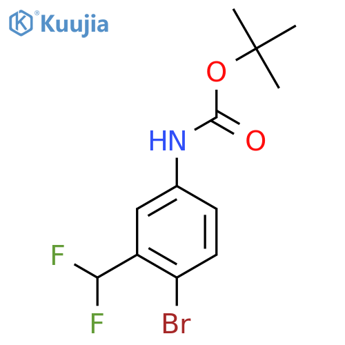 tert-butyl N-4-bromo-3-(difluoromethyl)phenylcarbamate structure