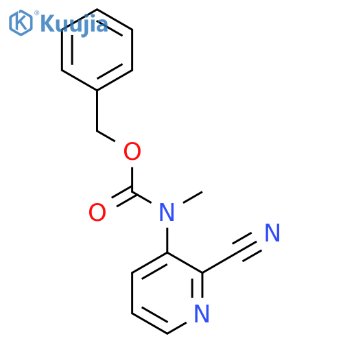 benzyl N-(2-cyanopyridin-3-yl)-N-methylcarbamate structure