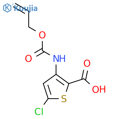 5-chloro-3-{(prop-2-en-1-yloxy)carbonylamino}thiophene-2-carboxylic acid structure