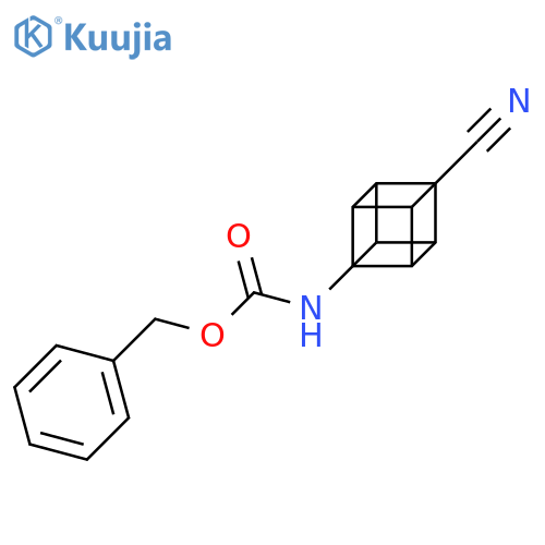 benzyl N-(8-cyanocuban-1-yl)carbamate structure